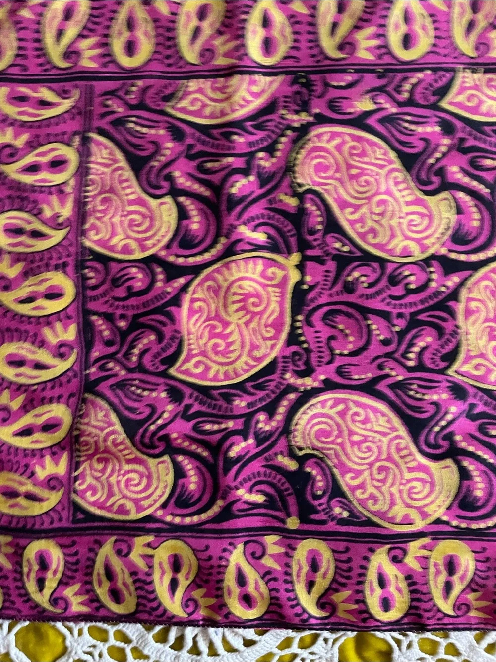 Colorful vintage silk scarf